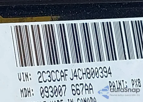 2012 Chrysler 300 Srt8 z USA, uszkodzony, nr VIN 2C3CCAFJ4CH800394